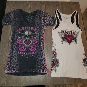 2 Sinful Affliction Shirts